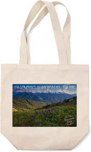 Olympic National Park, Washington, Hurricane Ridge, Deer Park, Lupine Press (100% Cotton Canvas Reusable Tote Bag)