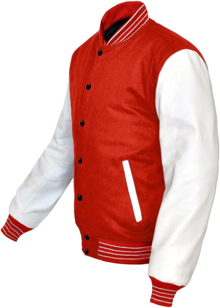 Original American Varsity Letterman College Baseball Leather & Wool Jackets #WSL_RWSTR_BB