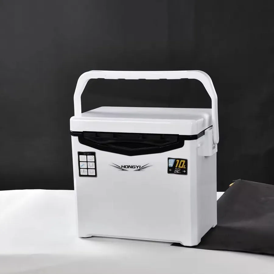 Outdoor 10-liter insulation bag, fishing box and cooler, suitable for camping and picnicking., white