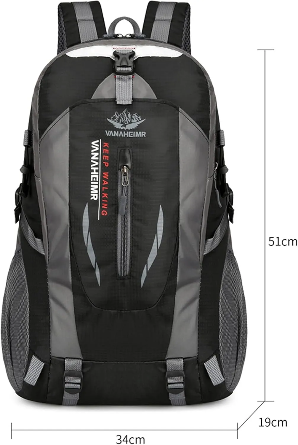 Outdoor backpack, camping mountaineering bag, hiking waterproof, backpack, men's leisure travel sports backpack (Color : Blue)