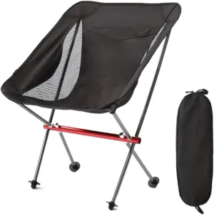 Outdoor Chair Folding Camping Chair Outdoor Folding Chairs Portable Camping Chair Washable Fishing Picnic BBQ Chairs For Camping Hiking Camping Chair Foldable Chair ( Color : B-Black , Size : 35*52*68