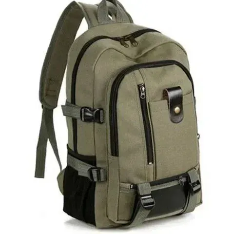 Outdoor Travel Camping Bag Computer Bag Mountaineering Bag Large Capacity Backpack for Men Canvas High School Backpacks