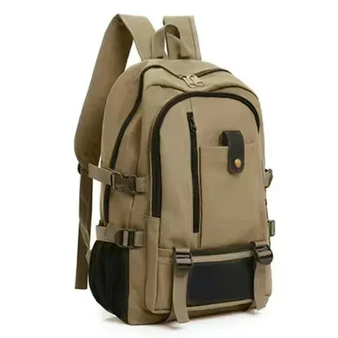 Outdoor Travel Camping Bag Computer Bag Mountaineering Bag Large Capacity Backpack for Men Canvas High School Backpacks
