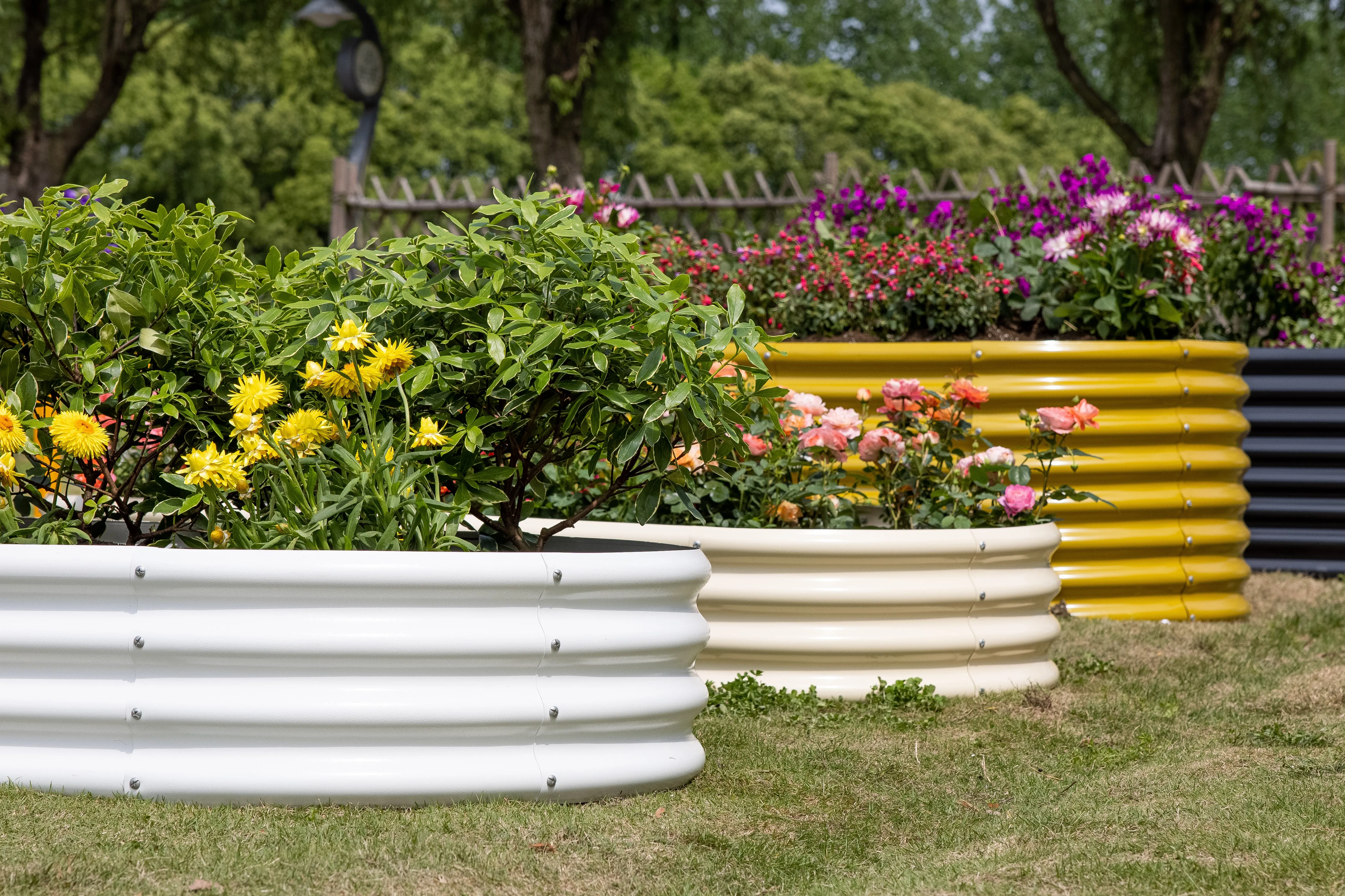 Oval 8x4x1ft Galvanized Raised Garden Bed