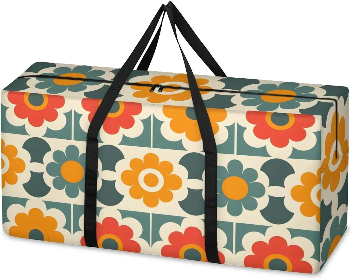 Oversized Moving Bags Boho Floral Waterproof Storage Totes Large Storage Bags for Clothes Packing Bags for Moving Travel & Clothes Storage