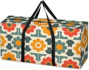 Oversized Moving Bags Boho Floral Waterproof Storage Totes Large Storage Bags for Clothes Packing Bags for Moving Travel & Clothes Storage