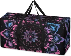 Oversized Moving Bags Mandala Print Waterproof Storage Totes Large Storage Bags for Clothes Packing Bags for Moving Travel & Clothes Storage