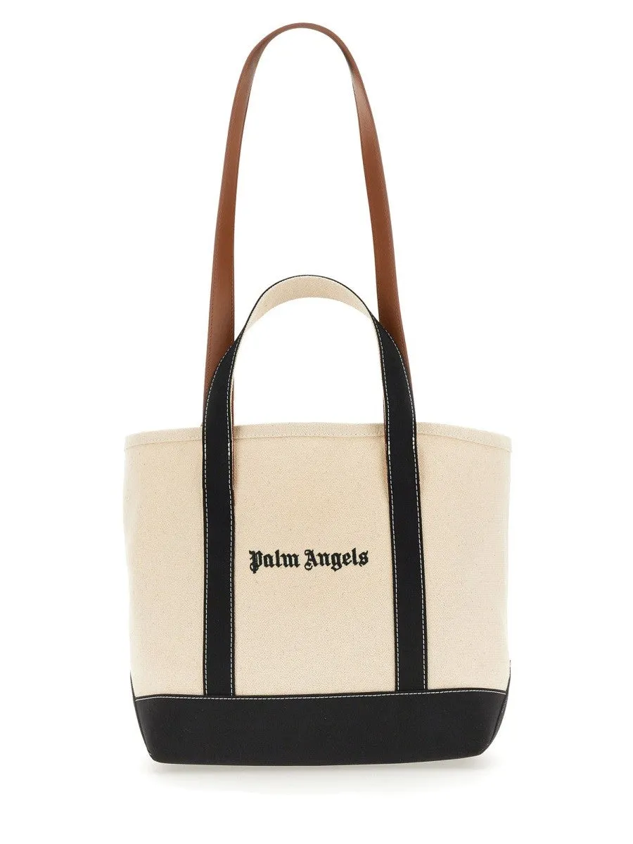 Palm Angels Canvas Logo Tote Bag