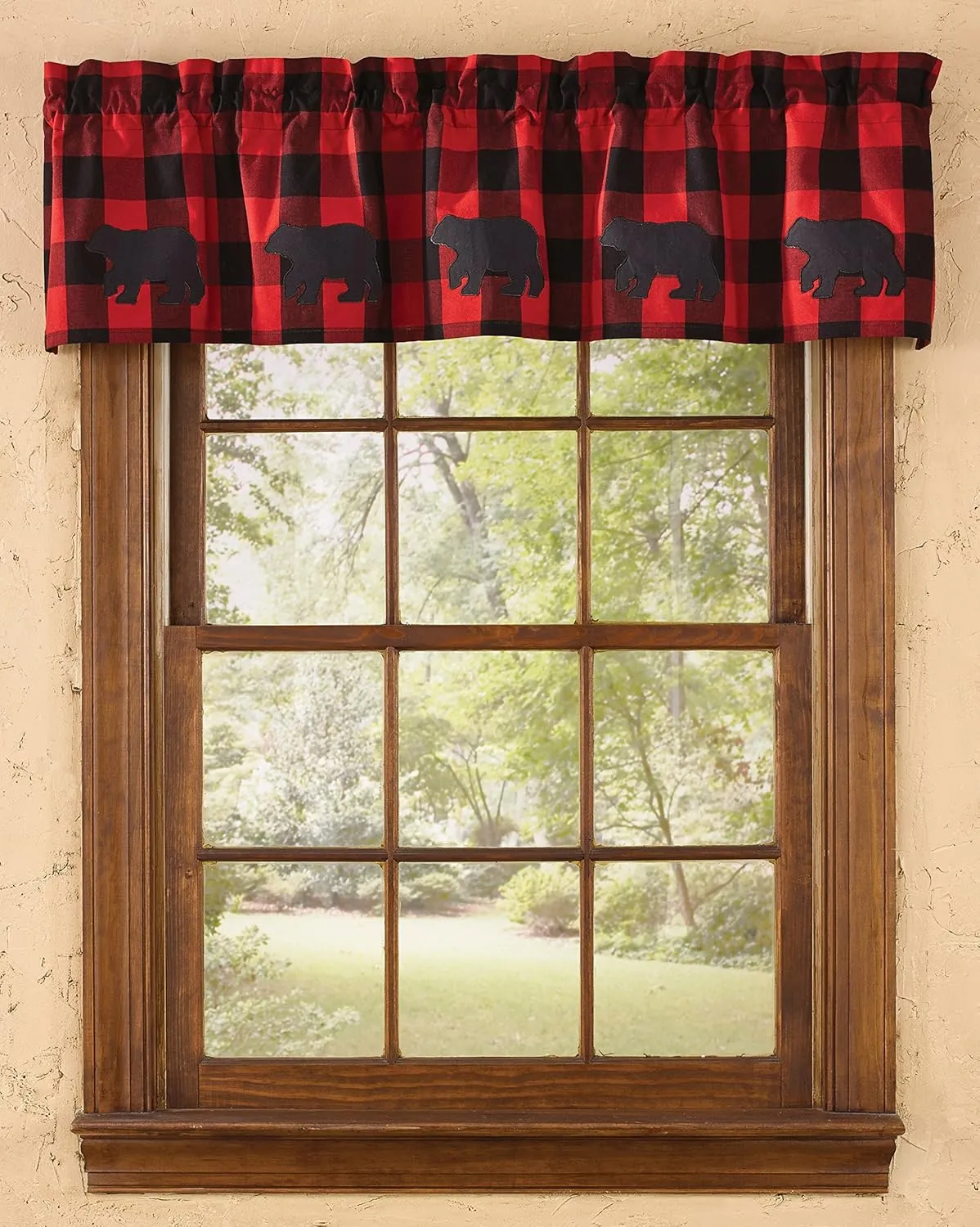 Park Designs Buffalo Check Bear Valance, 60 x 14