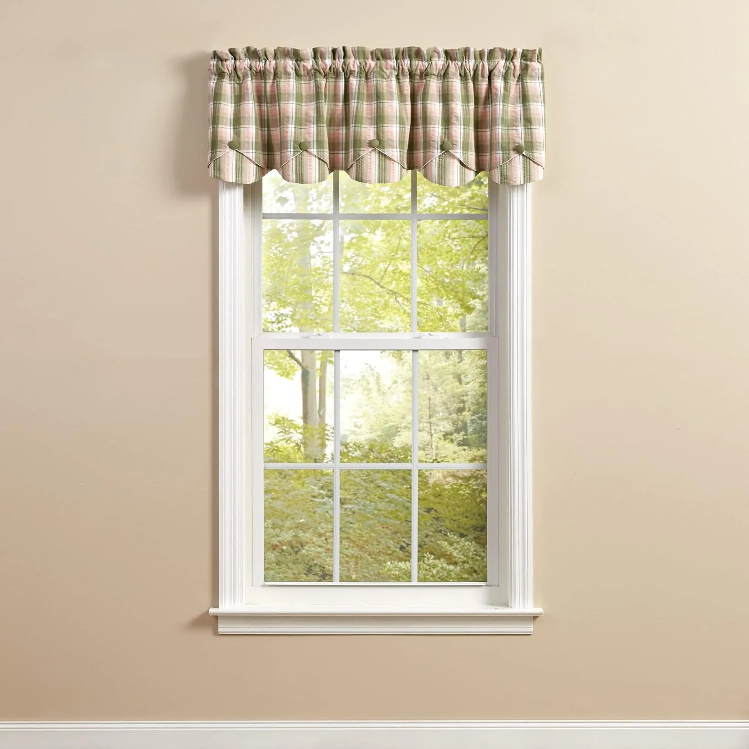 Park Designs Butterfly Garden Lined Scalloped Valance 58” x 15”