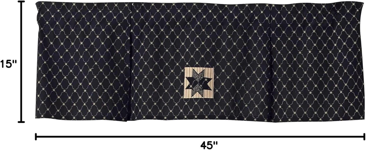Park Designs Carrington Lined Pleated Valance 45 x 15