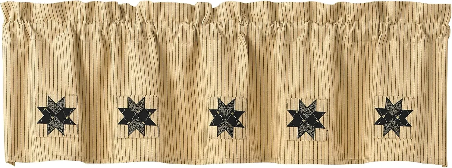 Park Designs Carrington Lined Ticking Patch Valance