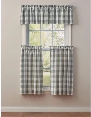 Park Designs Grey Buffalo Check Unlined Valance 14x72