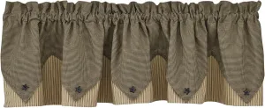 Park Designs Primitive Spice Lined Point Valance, 72 x 15