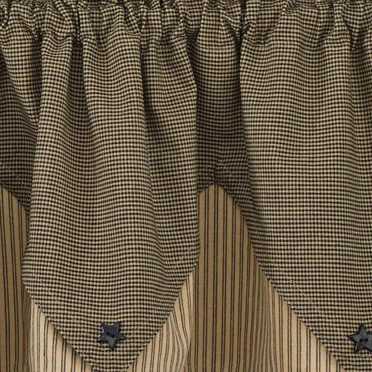 Park Designs Primitive Star Lined Point Valance, 72 x 15