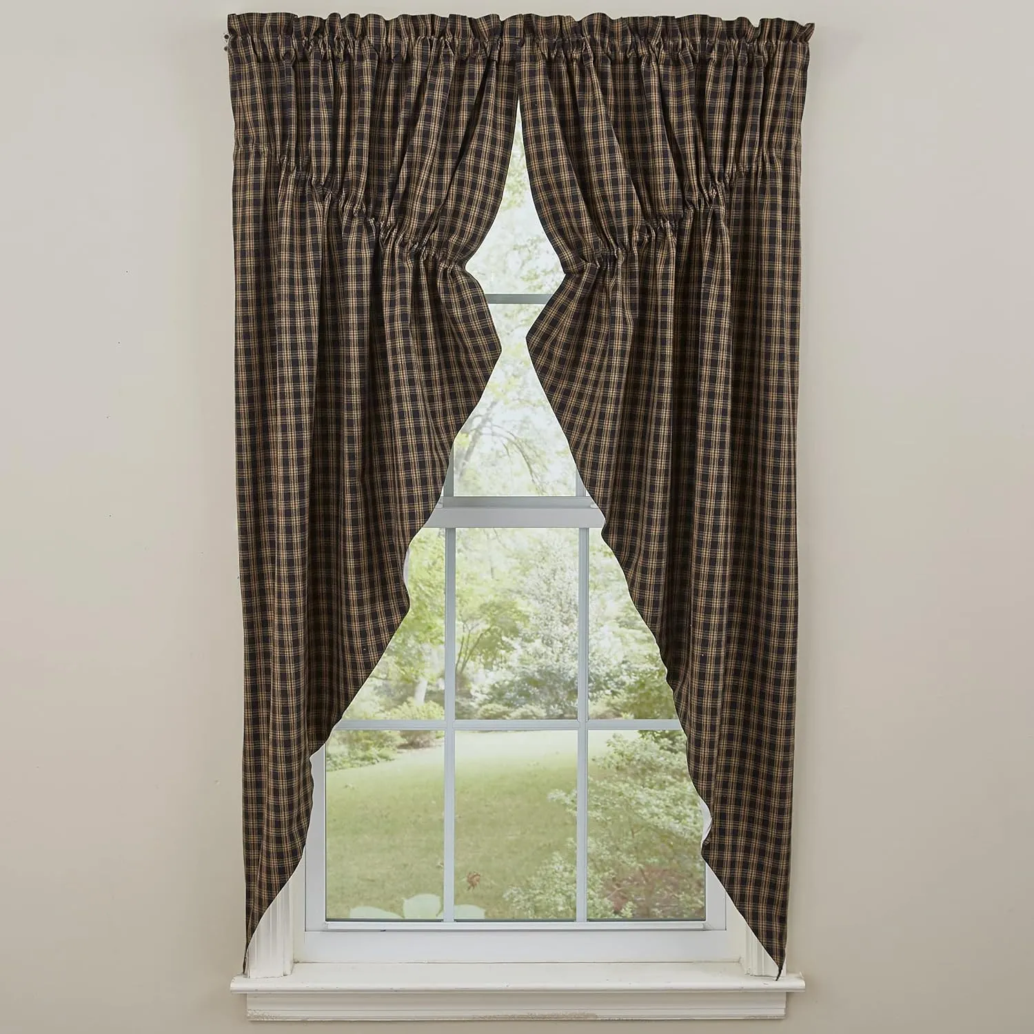 Park Designs Sturbridge Gathered Swag, 72 x 63, Black