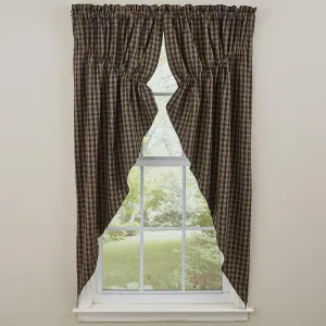 Park Designs Sturbridge Gathered Swag, 72 x 63, Black