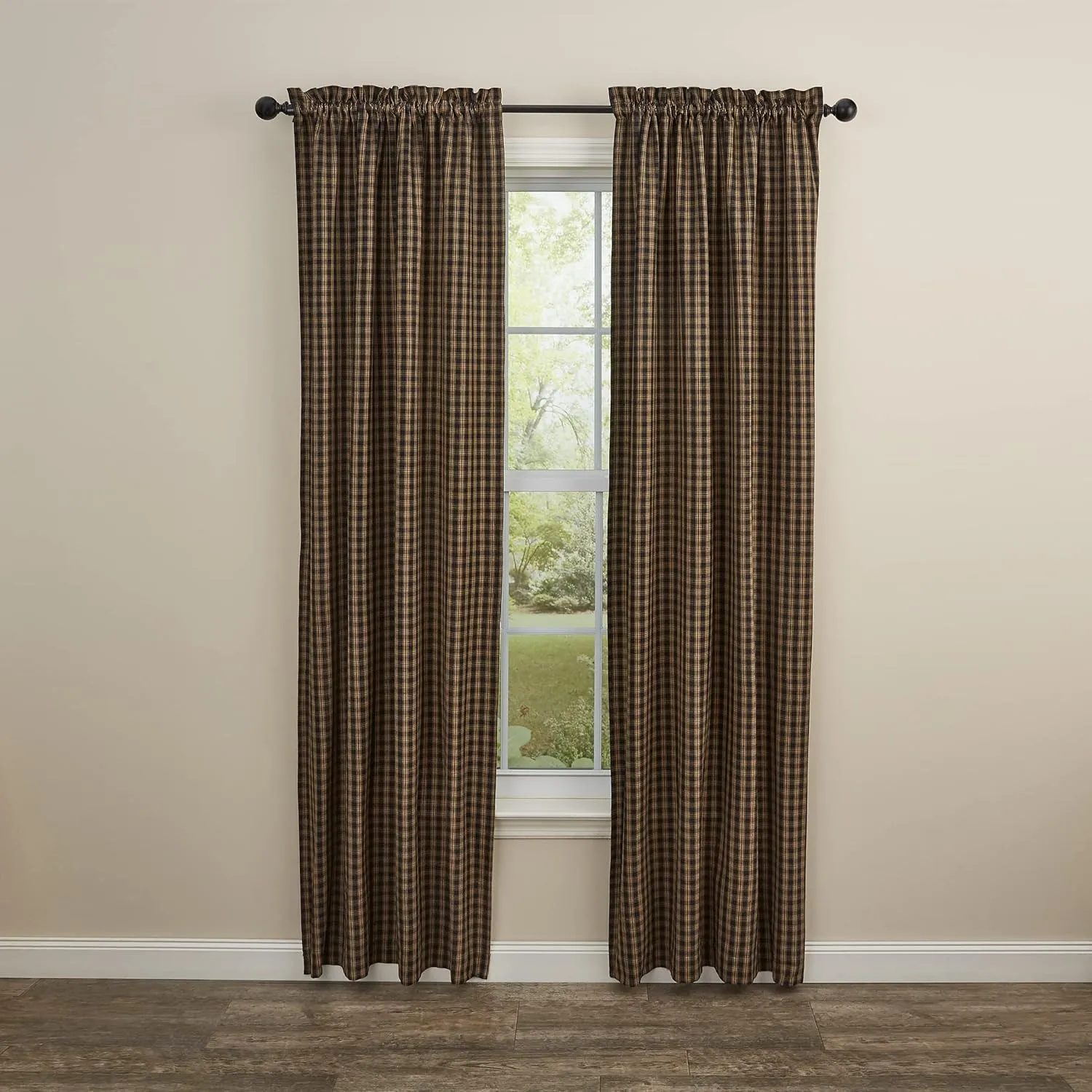 Park Designs Sturbridge Lined Panel, 84", Black