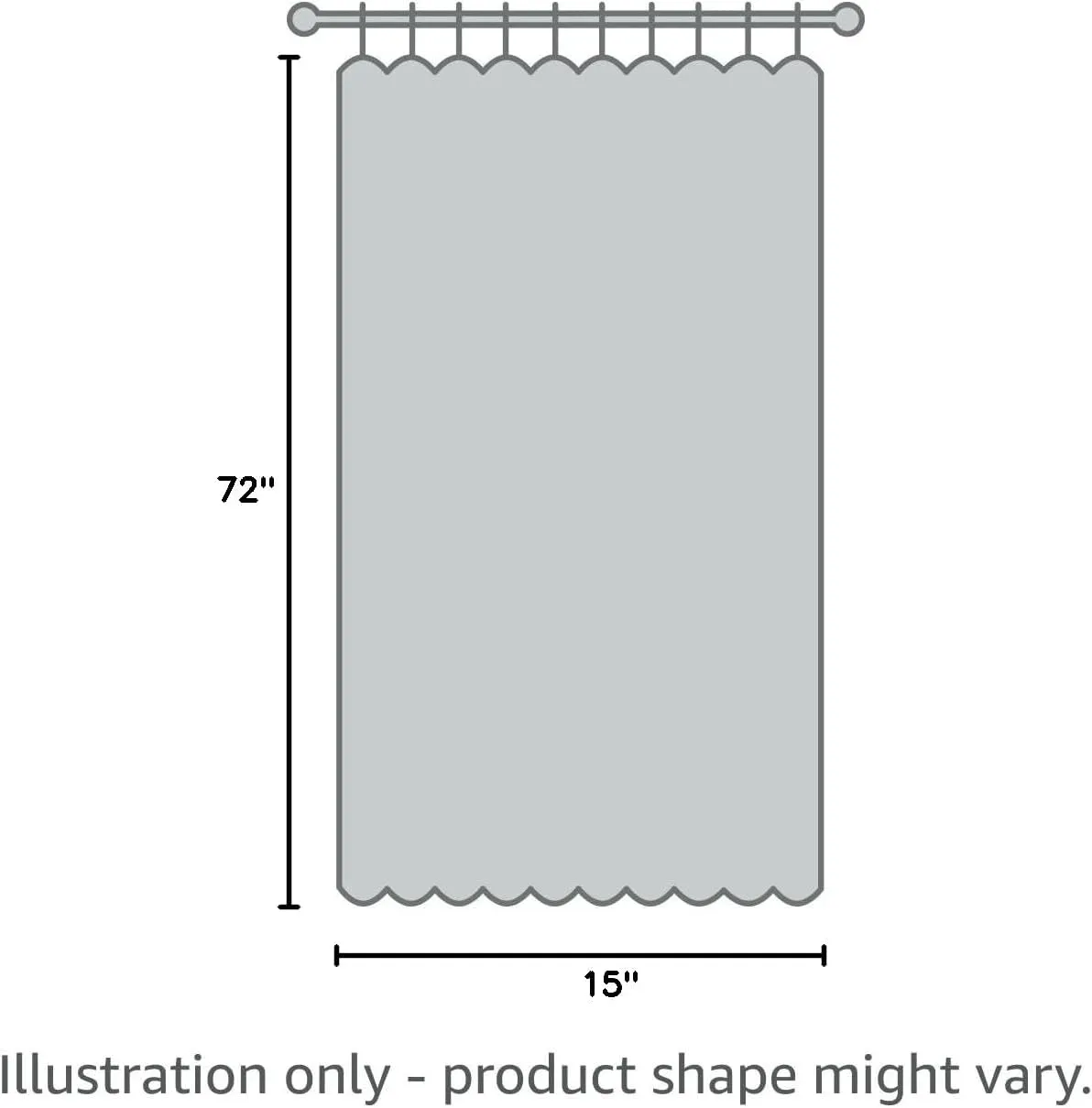 Park Designs Sturbridge Point Valance, 72 x 15, Black