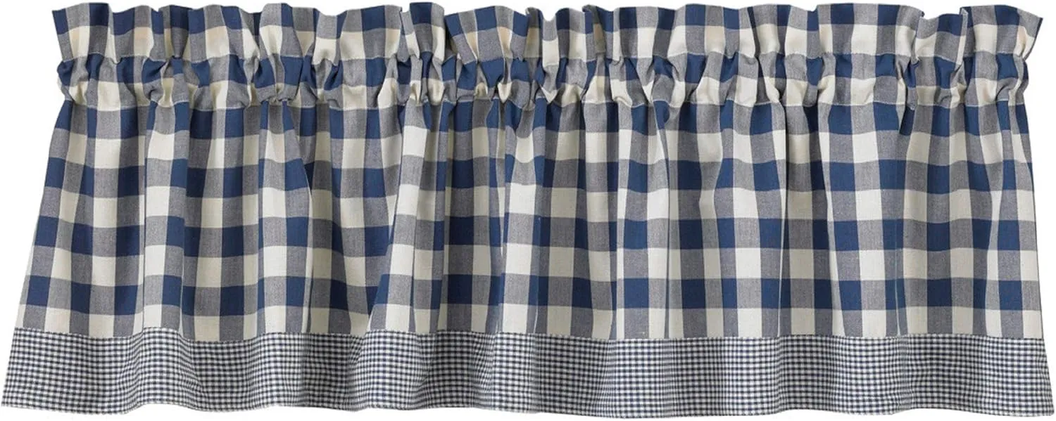 Park Designs York Curtain Valance, 72" by 14", Blue