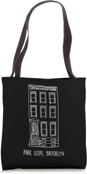 Park Slope Brooklyn Brownstone Illustration Tote Bag