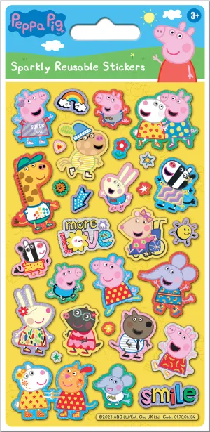 Peppa Pig Love Sparkly Reusable Foil Stickers