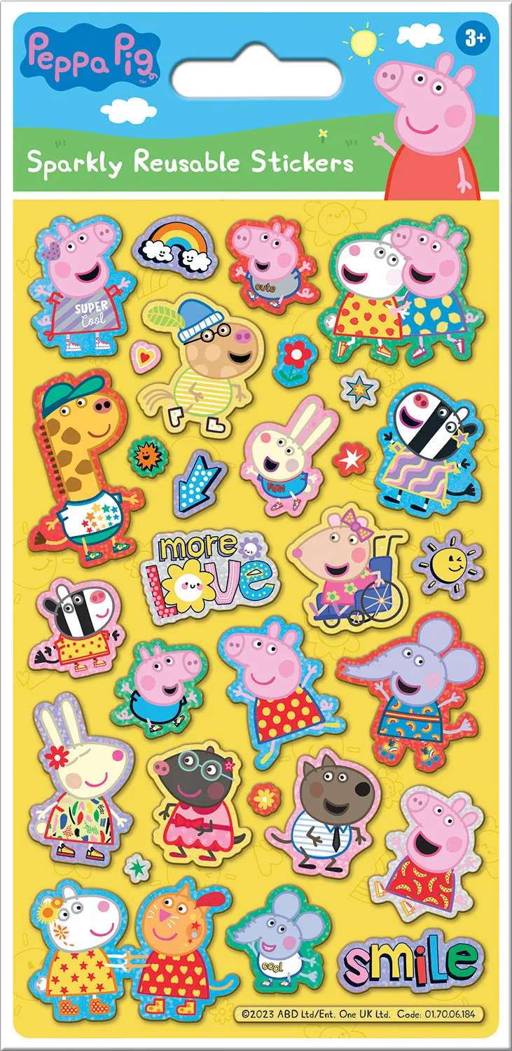 Peppa Pig Love Sparkly Reusable Foil Stickers