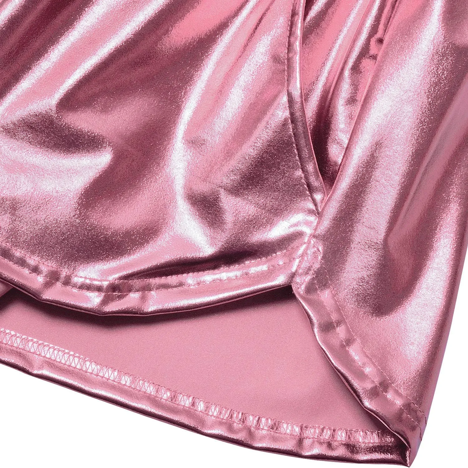 Perfashion Women's Metallic Shorts Summer Sparkly Hot Outfit Shiny Short Pants