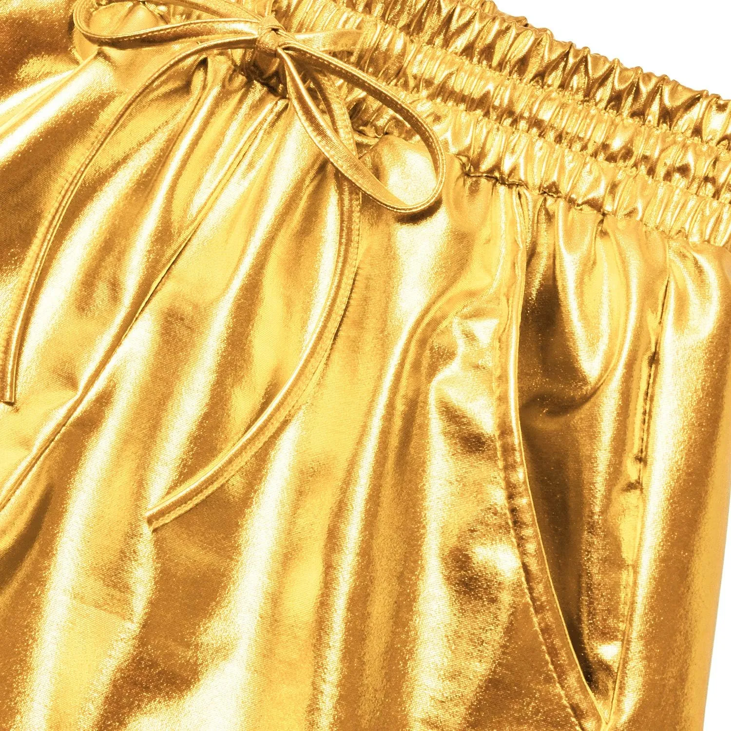 Perfashion Women's Metallic Shorts Summer Sparkly Hot Outfit Shiny Short Pants