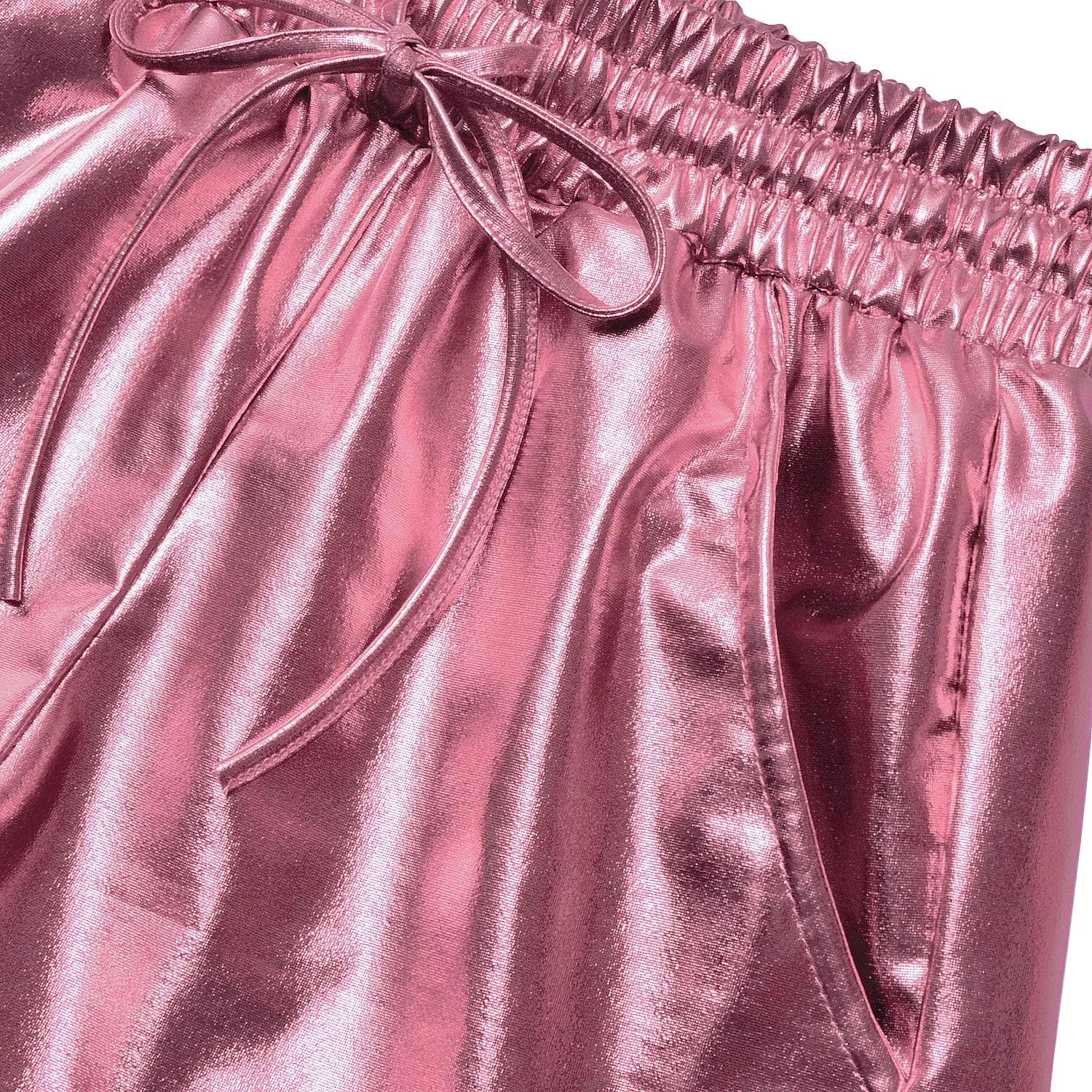 Perfashion Women's Metallic Shorts Summer Sparkly Hot Outfit Shiny Short Pants