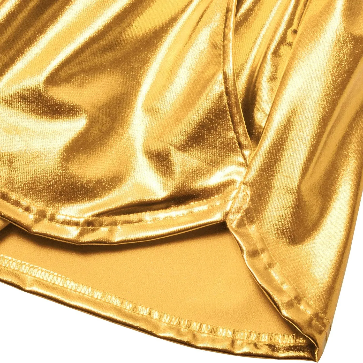 Perfashion Women's Metallic Shorts Summer Sparkly Hot Outfit Shiny Short Pants