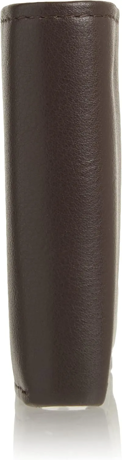 Perry Ellis Men's Park Avenue 100% Leather Wallet with Passcase, Bifold, Durable & Versatile, Black