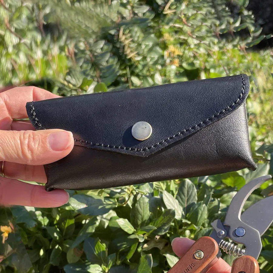 Personalised Leather Holder and Gardening Tool For Mums