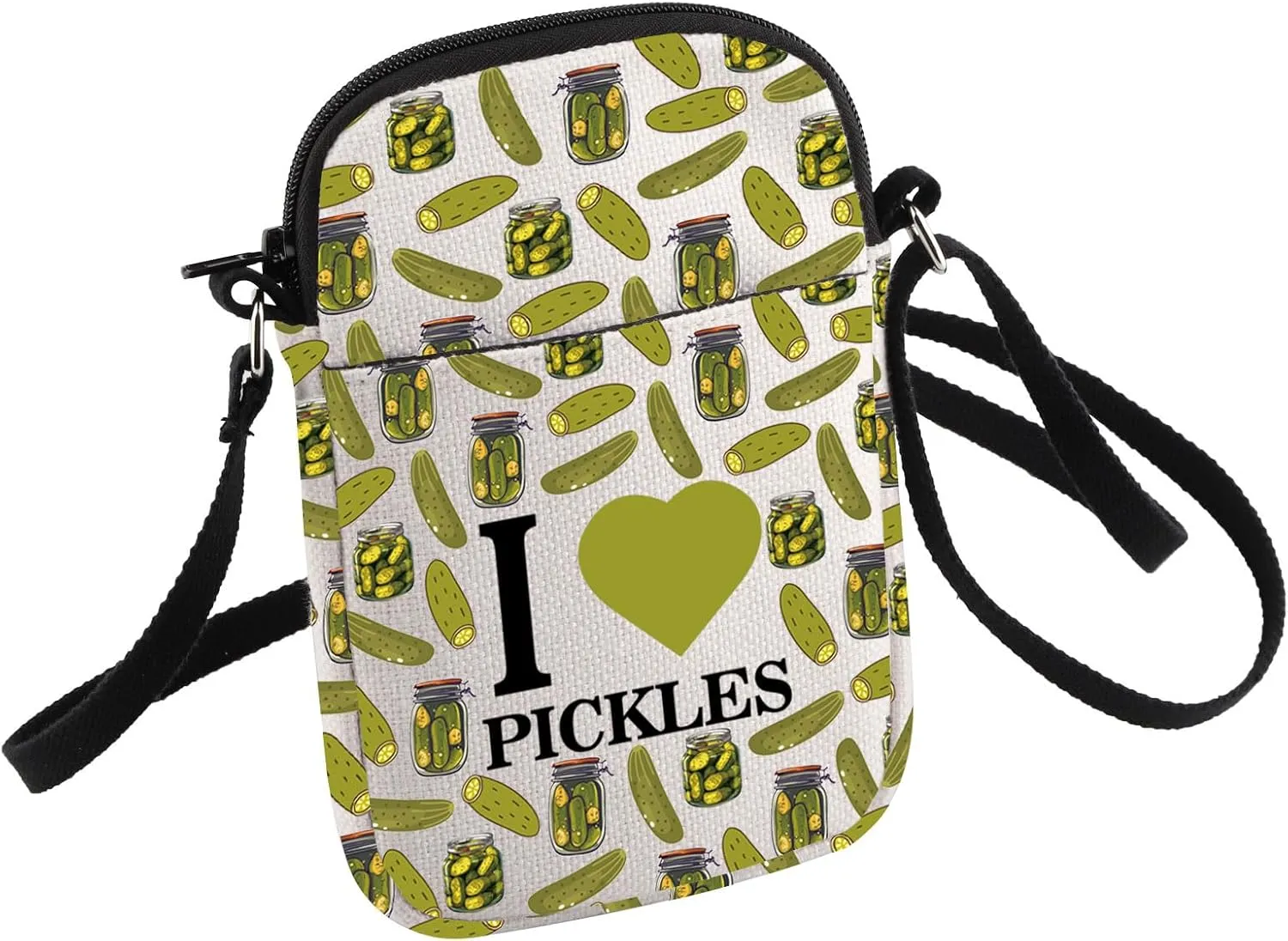 Pickles Lover Inspired Crossbody Bag I Love Pickles Small Sling Bag Housewarming Pickle Canning Season Gift