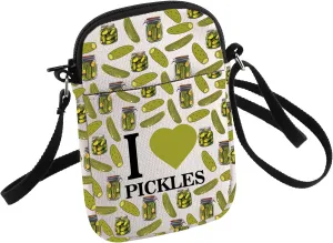 Pickles Lover Inspired Crossbody Bag I Love Pickles Small Sling Bag Housewarming Pickle Canning Season Gift