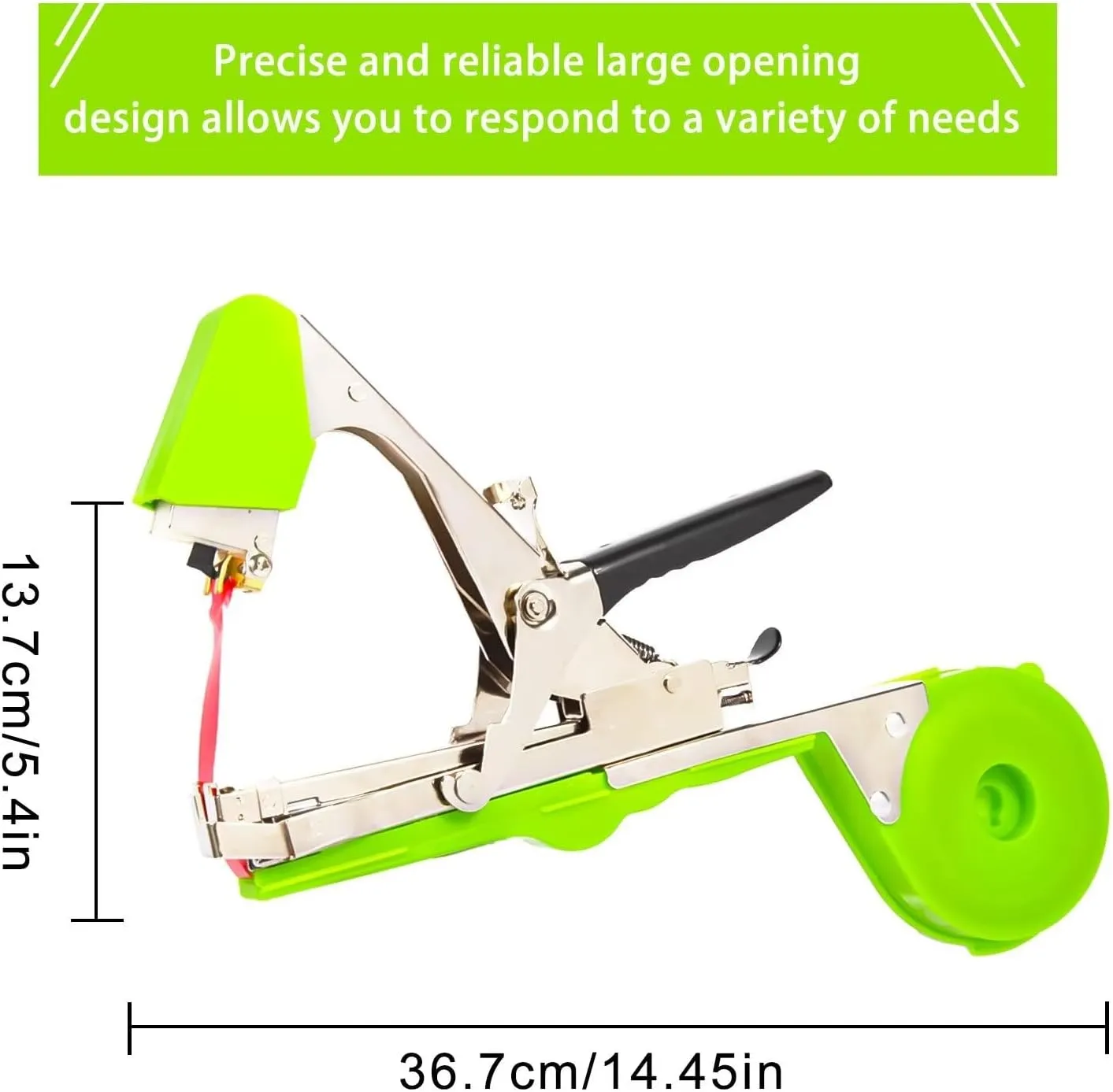 Plant Tying Machine - Efficient Gardening Tool with Green Tape and Plant Tape Gun for Quick and Easy Vining of Tomatoes Peppers Cucumbers and More（Green）