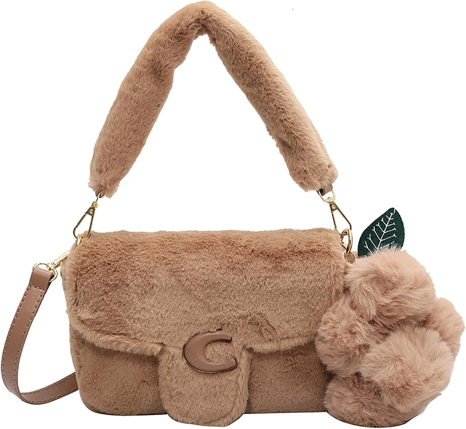 Plush Crossbody Fluffy Underarm Bag Shoulder Bag Vintage Handbag