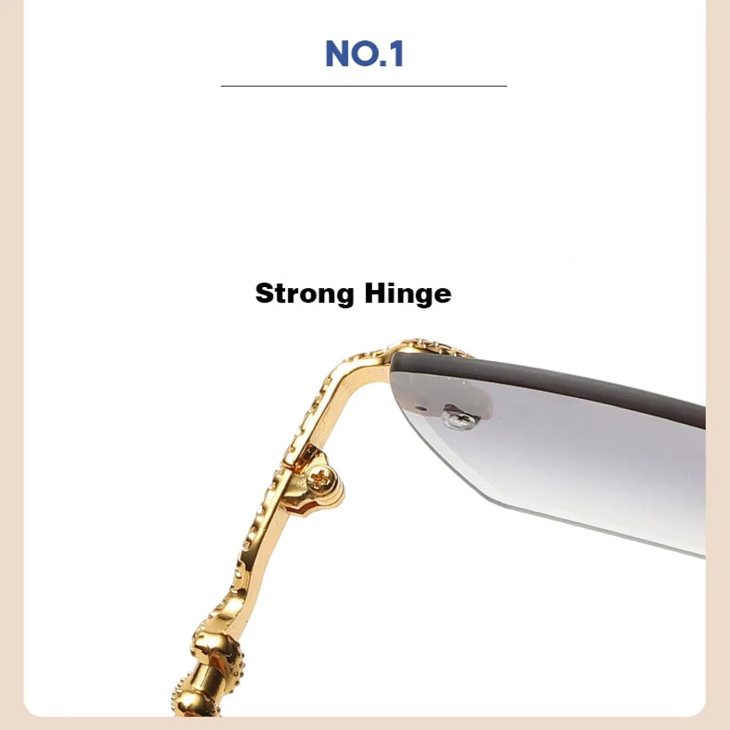 Polygon Rimless Sunglasses Women Retro Decoration Clear Ocean Lens Eyewear Men Sun Glasses Uv400 Shades