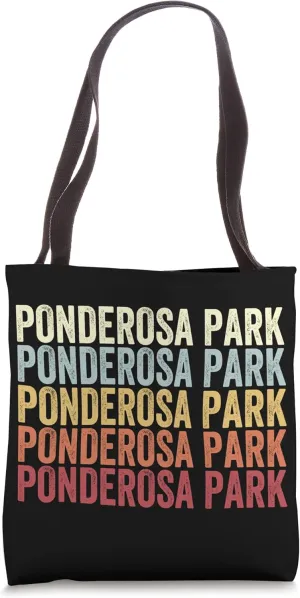 Ponderosa Park Colorado Ponderosa Park CO Retro Vintage Text Tote Bag