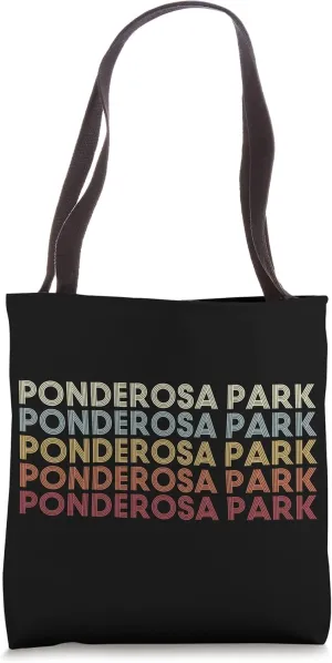Ponderosa Park Colorado Ponderosa Park CO Retro Vintage Text Tote Bag