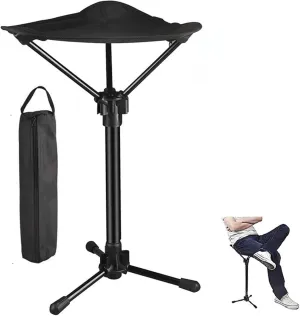 Portable Hiking Camping Stool, Camping Stool. Telescoping Camping Stool, Adjustable Folding Stool for Outdoor Waiting in Line, Hiking Travel with Carry Bag