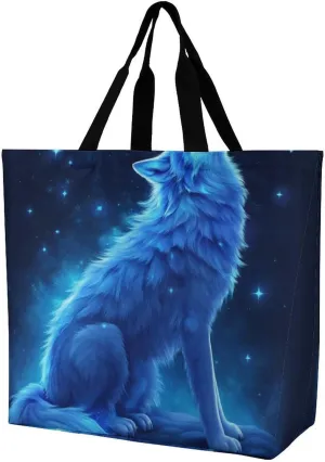 Portable Large Tote Bag for Women, Reusable Grocery Shoulder Bag Multipurpose Shopping Bags