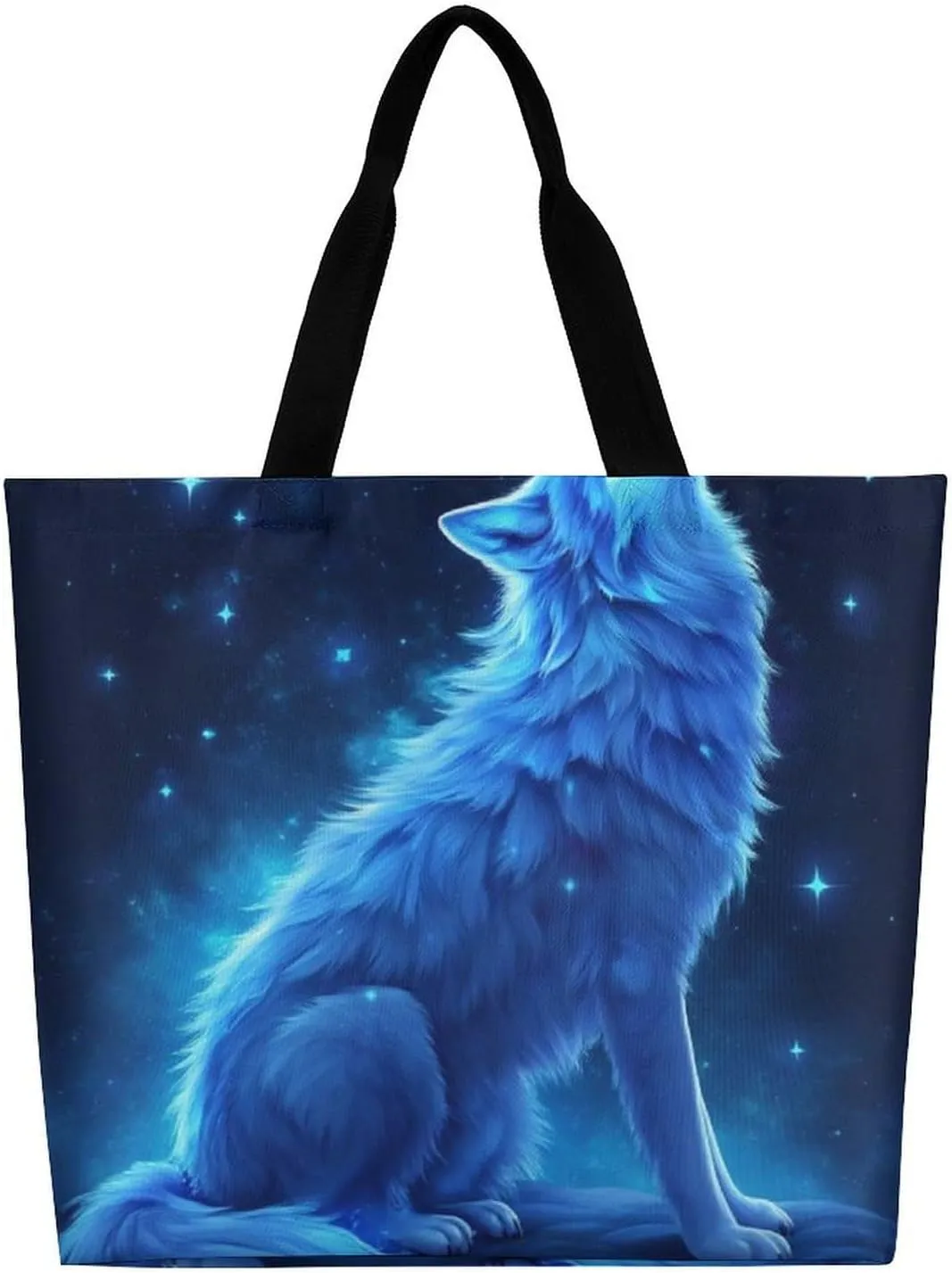 Portable Large Tote Bag for Women, Reusable Grocery Shoulder Bag Multipurpose Shopping Bags