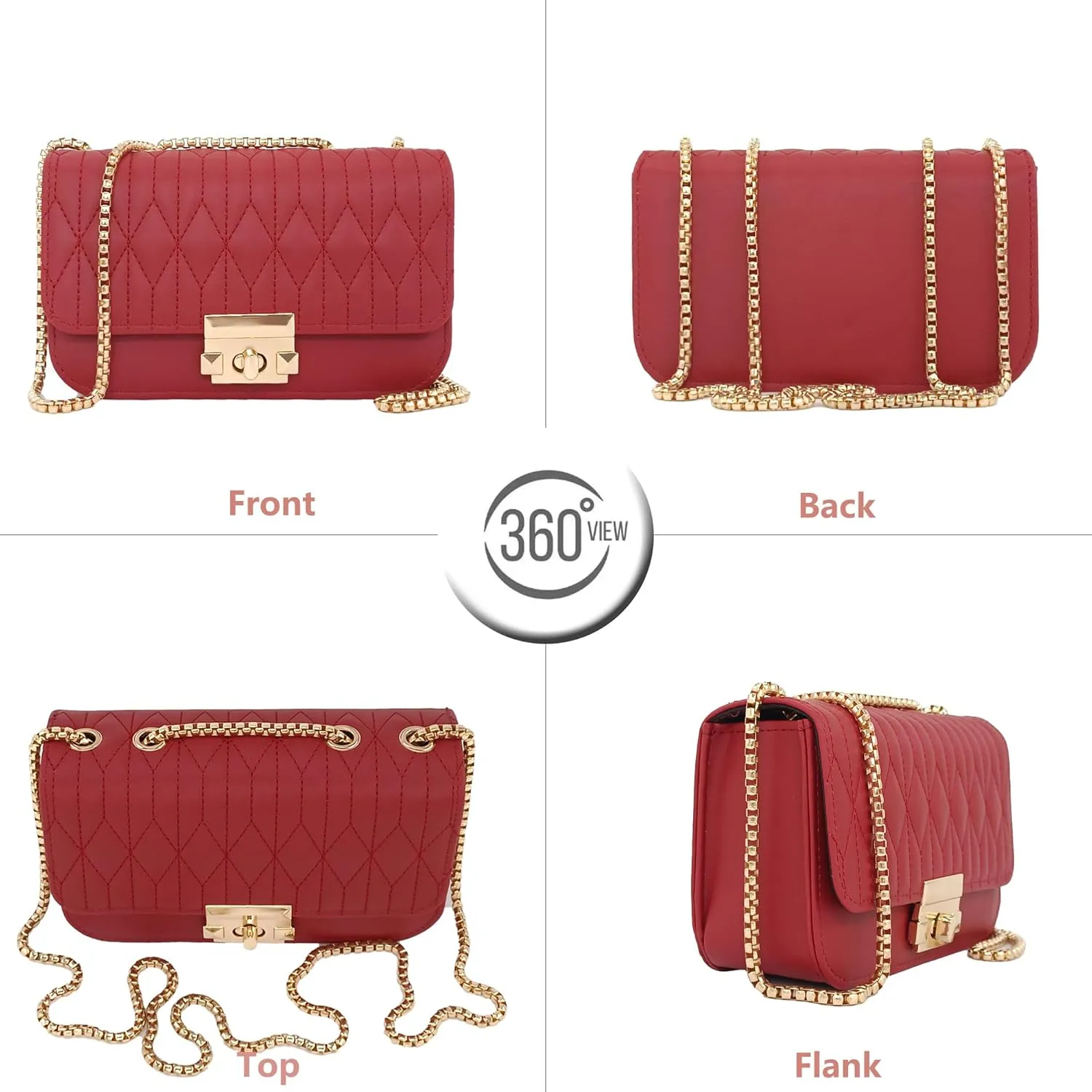 PORT&LOTUS Mini Shoulder Bag for Women PU Leather Small Bags for Women Little Tote Bag Women Purses