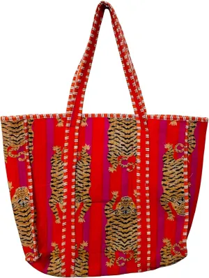 Printed Cotton Tote Bag Lightweight Travel Bag Grocery Shopping Tote Bag Handmade Boho Bag Quilted Tote Bag Market Bag