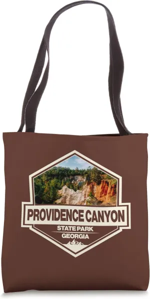 Providence Canyon State Park Georgia Badge Vintage Tote Bag