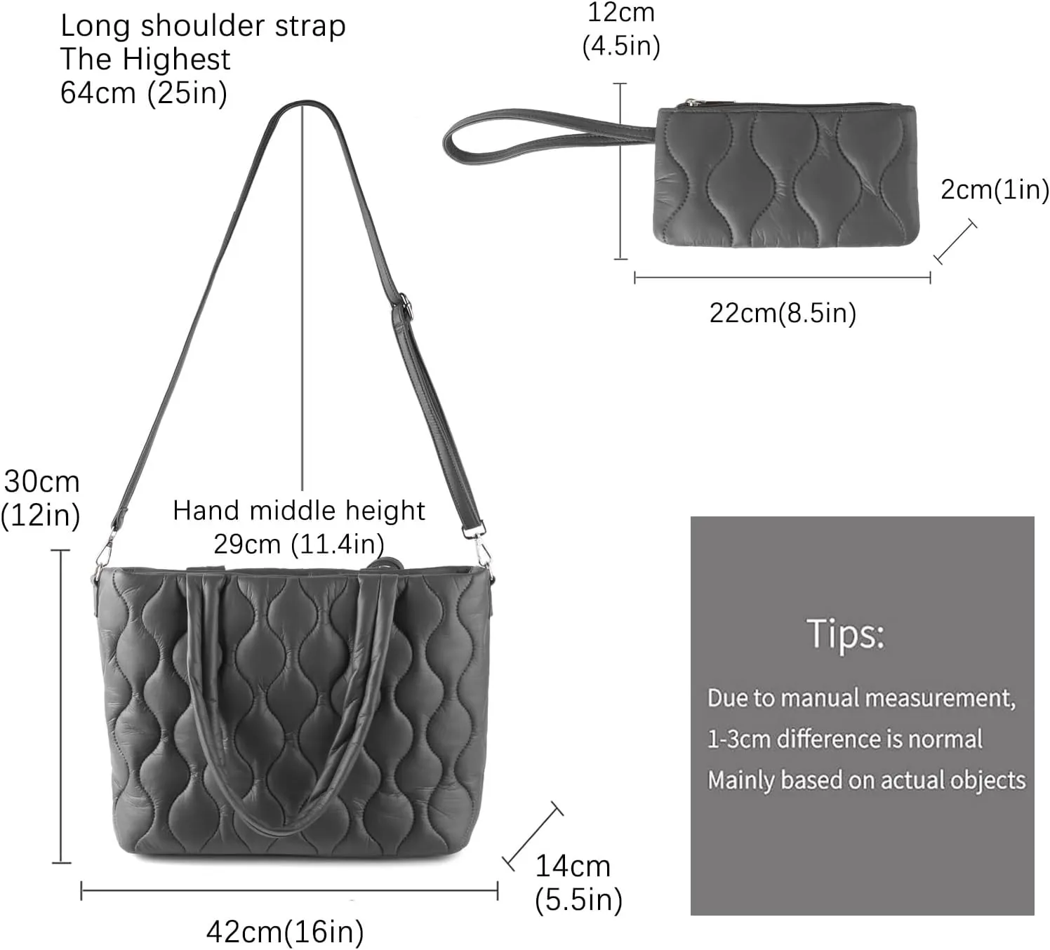 Puffer Tote Bag with zipper for Women, Large Quilted Handbags,Shoulder Bag,Top Handle Satchel for Travel,Work