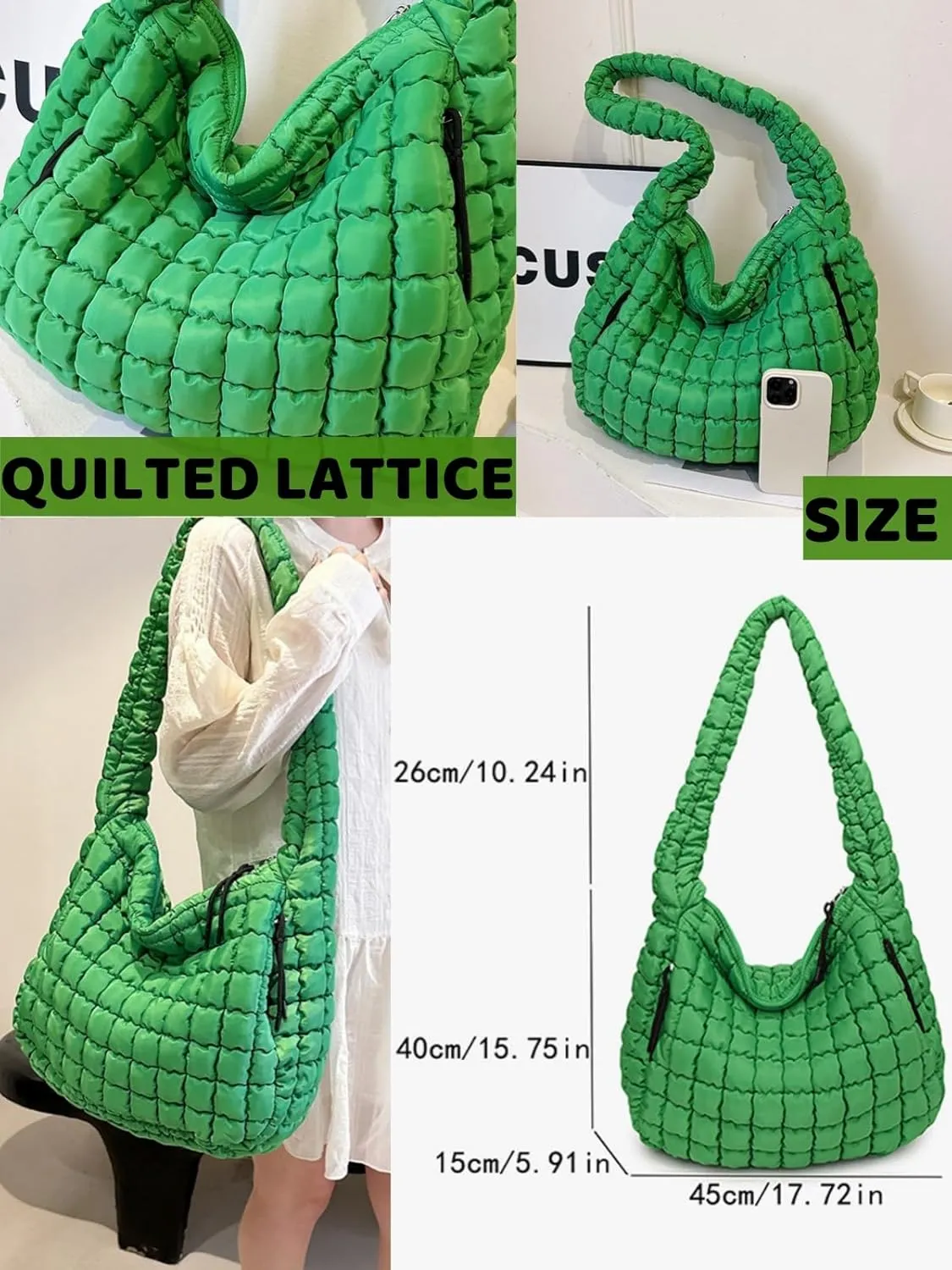 Puffer Tote Bag Women Quilted Crossbody Bag Large Shoulder Puffy 2025 Summer Beach Purse Cloud Bubble Gym Pleat Pad