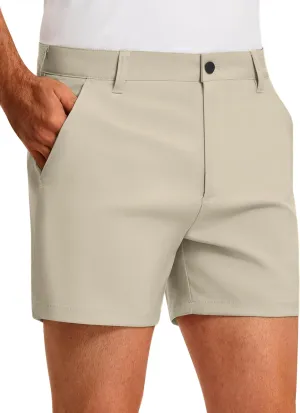PULI Golf Shorts Men 5 Inch Inseam Relaxed Fit Stretch Dress Lightweight Casual Travel Quick Dry Summer Shorts