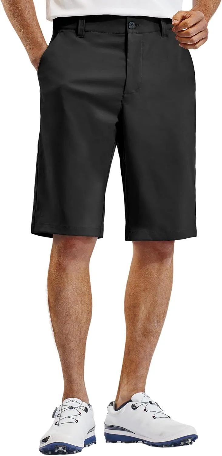 PULI Mens Golf Hiking Shorts Lightweight Casual Dress 12" Inseam Work Stretch Travel Hybrid Quick Drying with Pockets